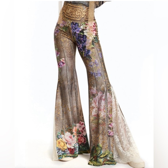 Floral High-Waisted Women's Pants